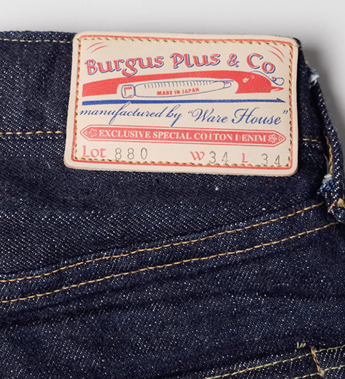 BURGUS PLUS × WAREHOUSE：Lot.880 Vintage Slim Jeans: タゴの