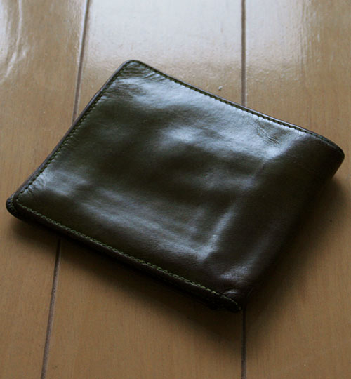 GLENROYAL：ブライドルレザー2つ折り財布（グリーン）: タゴの